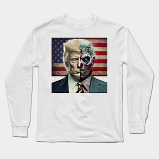 Two-Faced Politicians Presidential Election 2024 Trump Long Sleeve T-Shirt